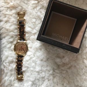 Michael Kors Watch- woman’s / Gold and Tortoise